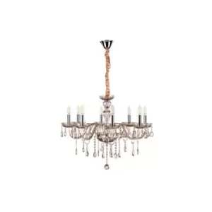 Image of Linda 8 Light Multi Arm Chandelier, Amber