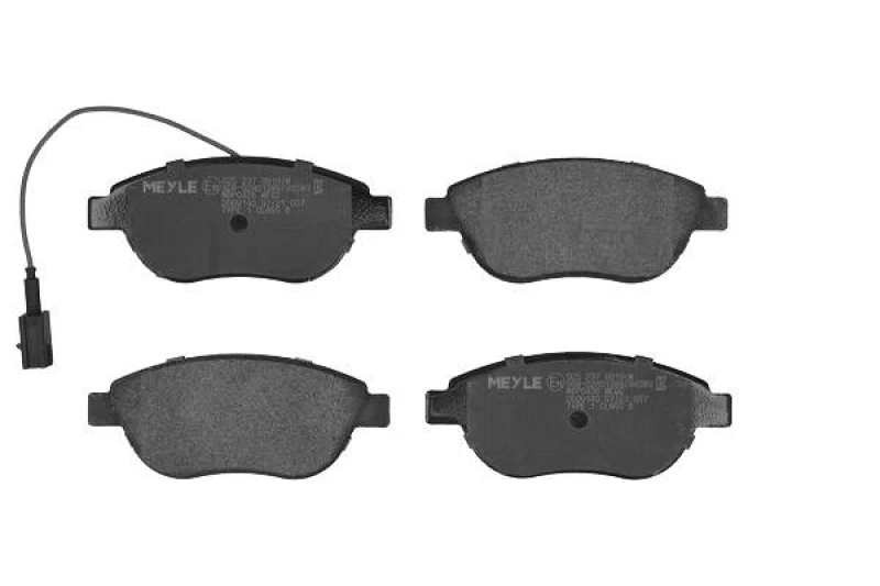Image of MEYLE 025 237 0919/W Brake pad set Front Axle, incl. wear warning contact, Original Quality, with anti-squeak plate Brake Pad Set,disc brake (402)