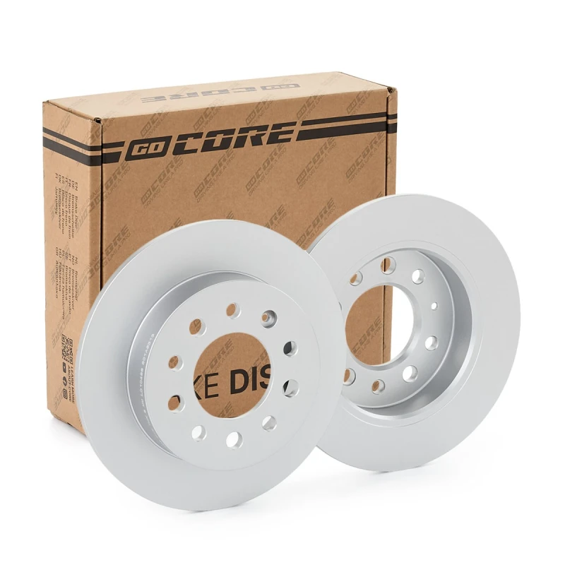 Image of goCORE GCH20295 Brake disc Rear Axle, Solid, Cast Iron, Coated, without wheel studs Cast Iron Brake Disc (82)