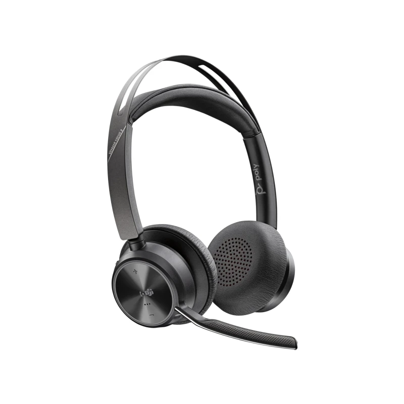 Image of Poly Voyager Focus 2 Stereo Microsoft Teams Certified USB-C USB-A Wireless Headset with Charging Stand 9T9J6AA#AC3