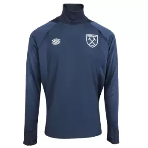 image of 2022-2023 West Ham Drill Top (U) - Dark Navy