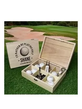 image of Personalised 6 Compartment Golf Storage Box, One Colour, Women