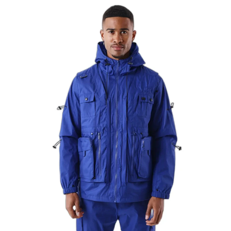 Image of Project X Paris 3-in-1 technical hooded jacket Project X Paris Kalash Bleu Male 2XL