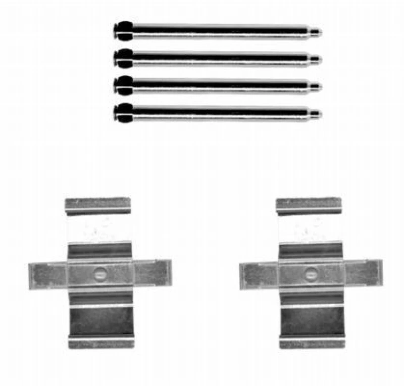 Image of HELLA Brake pad fitting kit HELLA 8DZ 355 204-211