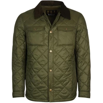 Image of Barbour Quilted Shirt Jacket - Olive OL51