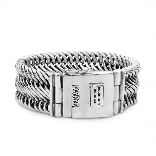 Image of Buddha to Buddha Heritage Edwin Silver Bracelet 0155 Size 19cm Size: S