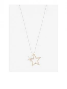 Image of Mint Velvet Star Mix Pendant Necklace - Multi