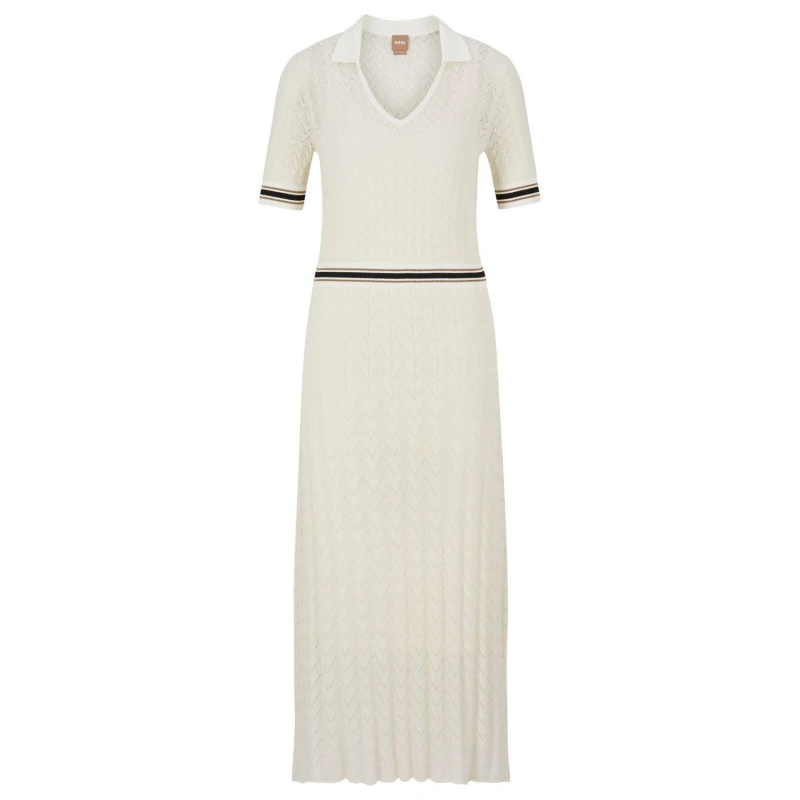 Image of Boss Faselia Knitted Dress White female 6