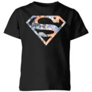 image of DC Originals Floral Superman Kids T-Shirt - Black - 11-12 Years