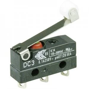 Image of Cherry Switches Microswitch DC3C A1RC 250 V AC 0.1 A 1 x OnOn IP67 momentary