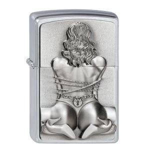 Zippo Bondage Girl Brushed Chrome