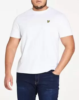 Image of Mens Plain T-Shirt - White - Plus - XXXXL