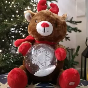 Image of 27cm Battery Operated Animated Singing & Dancing Plush Christmas Reindeer