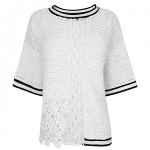 Image of French Connection Knitted T Shirt - Sumer White