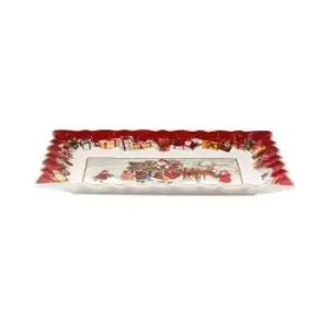 Image of Villeroy & Boch 14-8332-2211 Toy's Fantasy Cake Plate, Porcelain, Red, Large