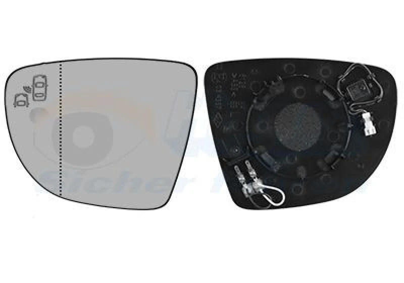 Image of VAN WEZEL Wing mirror glass VAN WEZEL 4420835