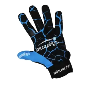 image of Murphys Childrens/Kids Crackle Effect Gaelic Gloves (8-10 Years) (Black/Blue)