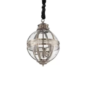 Image of World 3 Light Spherical Ceiling Pendant Burnished Finish