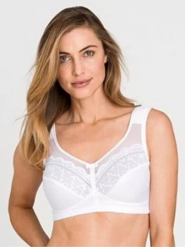 Image of Miss Mary Of Sweden Happy Hearts None Wired Bra With Lace And Mesh - White