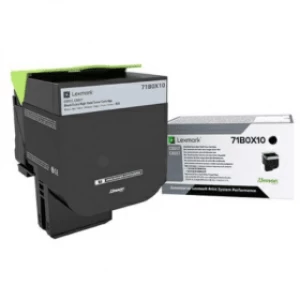 image of Lexmark 71B0X10 Black Laser Toner Ink Cartridge