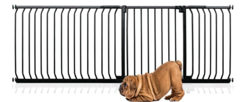 Image of Bettacare Elite Pressure Dog Gate, 207Cm - 216Cm, Matt Black, Pressure Fit Pet Gate For Dog And Puppy