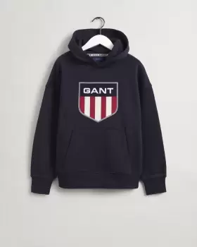 image of GANT Teens Teens Retro Shield Hoodie (146/152) Blue