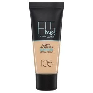 image of Maybelline Fit Me Matte and Poreless Foundation Nat Ivory Nude