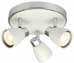 image of Wickes Major LED White and Chrome Triple Plate Spotlight - 3 x 4.8W