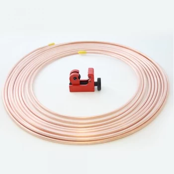 Image of 25ft Brake Copper Petrol Pipe. 3/16 OD x 0.131 ID + Mini Tubing cutter