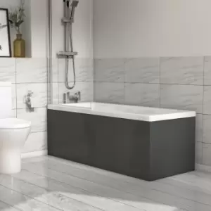 image of 1700mm Dark Grey Front Bath Panel - Pendle