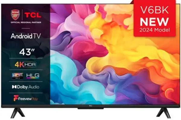 Image of TCL 43" 43V6BK Smart 4K Ultra HD LED TV