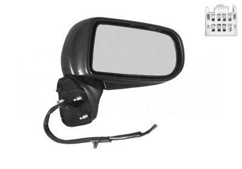 Image of VAN WEZEL 2760808 Wing mirror * HAGUS * Right, Heatable, primed Outside Mirror (50)