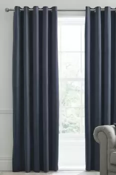 Image of Montrose' Velvet Blackout-Coated Pair of Eyelet Curtains