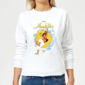 Image of Disney Aladdin Rope Swing Womens Sweatshirt - White - XS