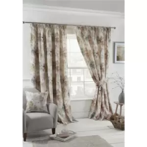 Image of Woodland Blush - Pencil Pleat Curtains - 66x54"/168x137cm
