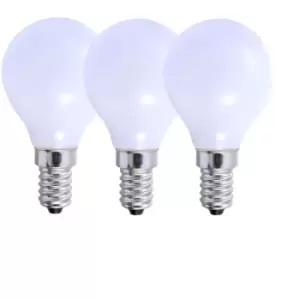 image of Harper Living 5 Watts E14 LED Bulb Opal Golf Ball Cool White Dimmable, Pack of 3