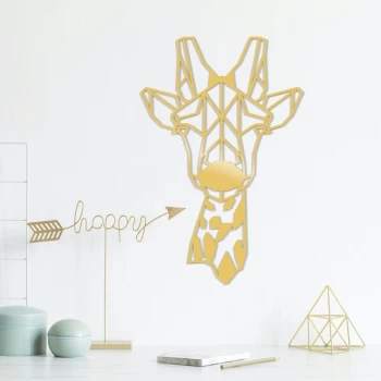 Image of G?raffe Metal Decor - Gold Gold Decorative Metal Wall Accessory