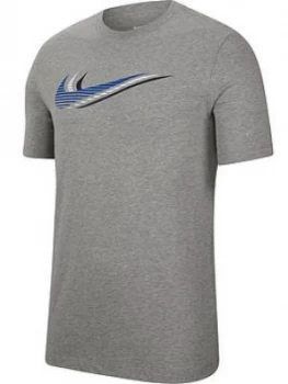 image of Nike Plus Size Short Sleeve Swoosh T-Shirt - Dark Grey