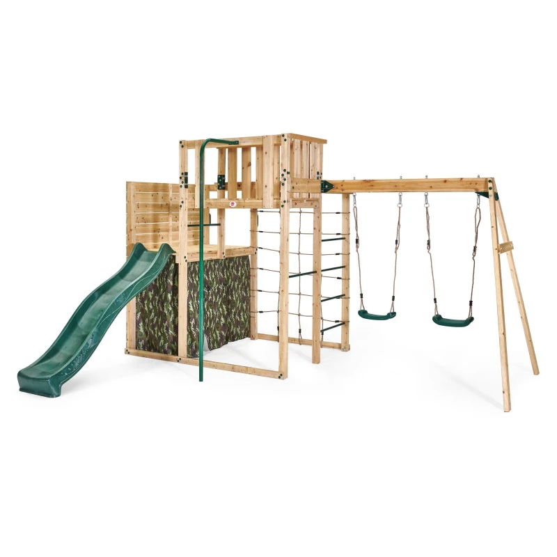 Image of Plum Play Plum Wooden Climbing Cube XL with Swing Arm Natural unisex 424 x 336