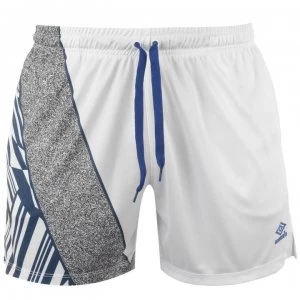 Image of Umbro Azteca Shorts - White/Blue/Surf