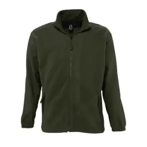 Image of SOLS Mens North Full Zip Outdoor Fleece Jacket (3XL) (Army)