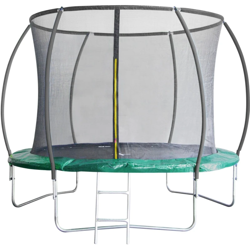 Image of Artemis Home Leapfrog 10FT or 305cm Round Outdoor Trampoline with Green Padding Green Unisex