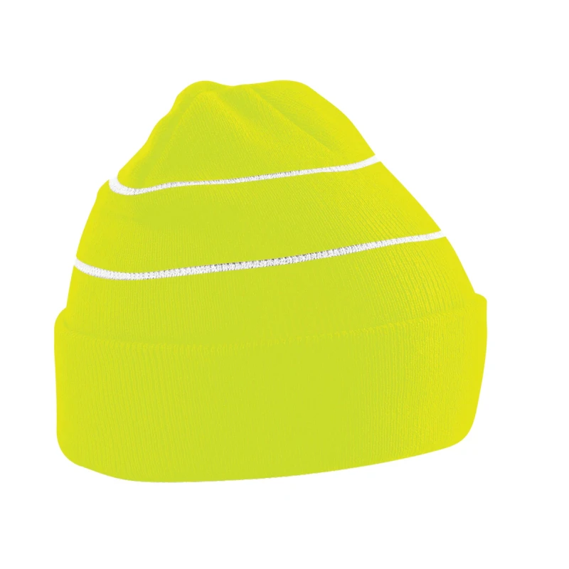 Image of Beechfield Beechfield Enhanced-Viz Beanie in Yellow Yellow One Size Unisex 5063527353801