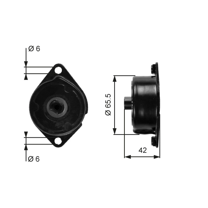 Image of GATES Tensioner pulley GATES T39090