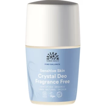 Image of Urtekram Find Balance Fragrance Free Crystal Roll On Deodorant 50ml