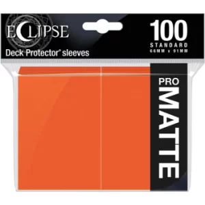 Image of Ultra Pro Eclipse Matte Pumpkin Orange Standard Sleeves (100 Sleeves)