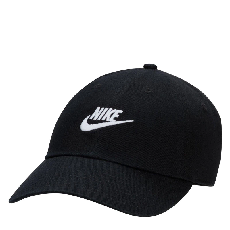 Image of Nike Sportswear Heritage 86 Futura Washed Hat Black/White unisex Lge/XLge