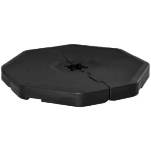 Image of Outsunny 4 Pcs Umbrella Base Stand Cantilever Offset Umbrella Plastic Weights - Black