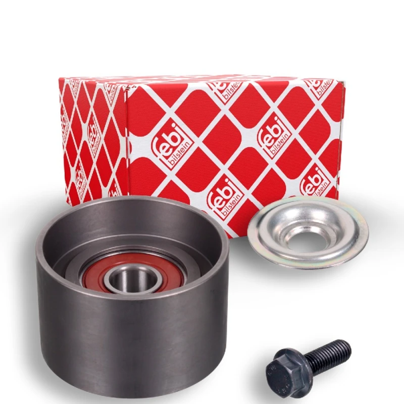 Image of FEBI BILSTEIN 23268 Idler Pulley with screw Metal Deflection/Guide Pulley,v-ribbed belt (312)