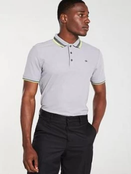 Image of Calvin Klein Golf Spark Polo - Grey Marl, Size S, Men